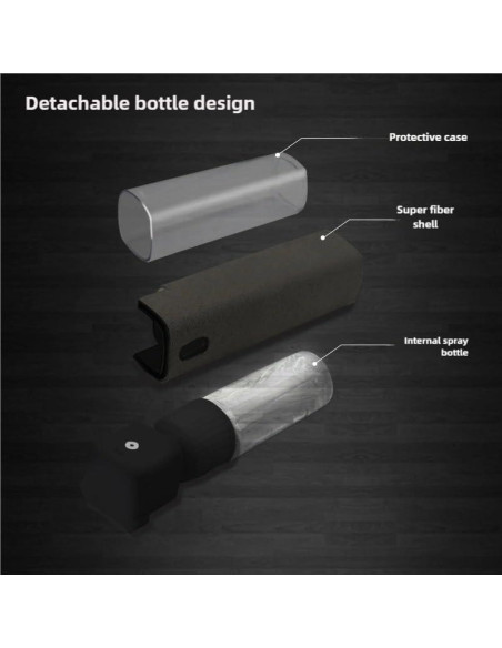 Rociador de limpieza de pantalla DAMENG 2-en-1 con paño microfibra