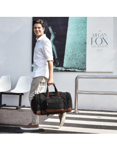 Bolsa de viaje Litvyak Duffle negra 53x30x26 cm 7 compartimentos 2