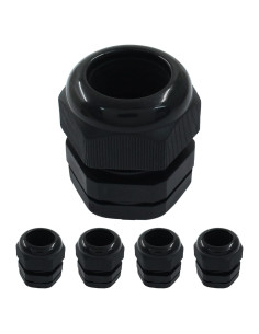 5 Conectores de Cable Impermeables NPT 1" PHITUODA Negro