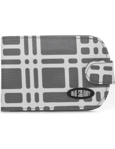 Billetera Bi-Fold Big Skinny Taxicat para Mujeres Gris