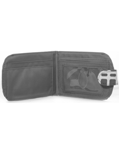 Billetera Bi-Fold Big Skinny Taxicat para Mujeres Gris