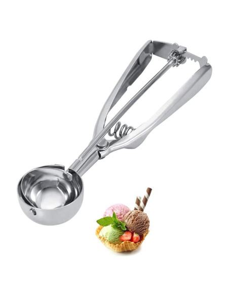 Cucharón de Helado Yosoo de Acero Inoxidable 4 cm con Disparador