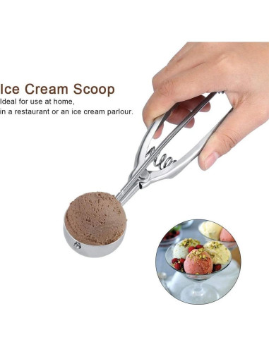 Cucharón de Helado Yosoo de Acero Inoxidable 4 cm con Disparador