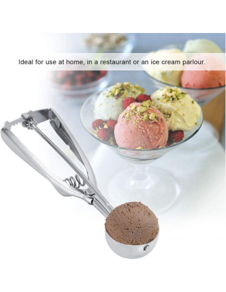 Cucharón de Helado Yosoo de Acero Inoxidable 4 cm con Disparador
