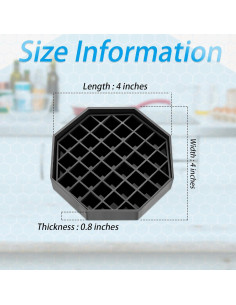 Bandeja de Goteo Plástica Suclain Octagonal 10 cm - 4 Pcs 2