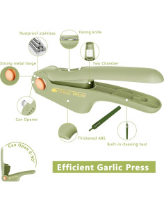 Cortador de Ajo Multifuncional 3 en 1 Epritliber Verde 2