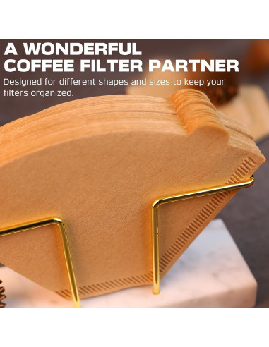 Soporte para Filtros de Café PUNNIO de Mármol y Latón 14cm