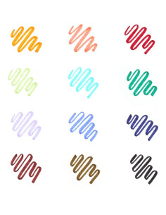Marcadores de Pincel WRITECH 12 Colores Pastel Tinta Agua 2