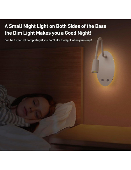 Luz de lectura Jowbeam recargable 360 con 3 colores