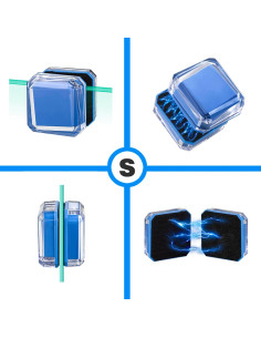 Limpiador Magnético Acuario Carefree Fish 5x5cm Sin Flotación 2