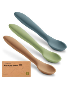 Set de 3 Cucharas de Silicona KeaBabies para Bebés 6-12 meses