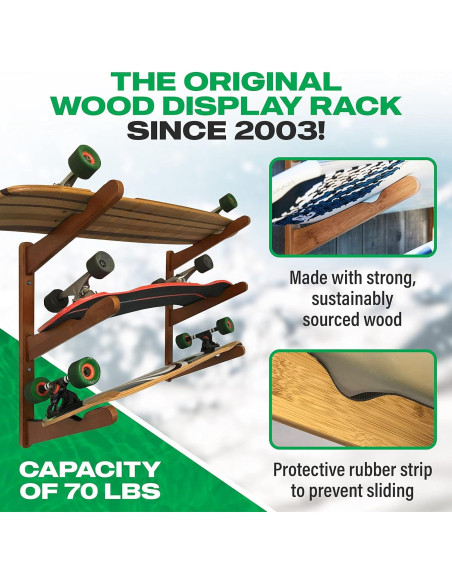 Soporte de Pared COR Surf para Tablas de Surf y Patinetas