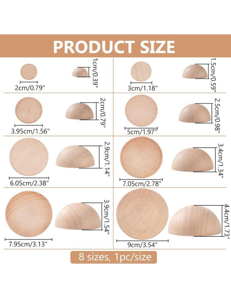 Juego de Herramientas de Cerámica BENECREAT 8 Piezas 20-90mm