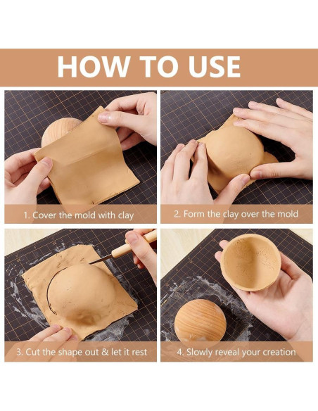 Juego de Herramientas de Cerámica BENECREAT 8 Piezas 20-90mm