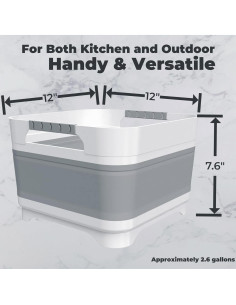 Lavabo Plegable GIMWA 9.8L para Biberones y Platos - Gris 2