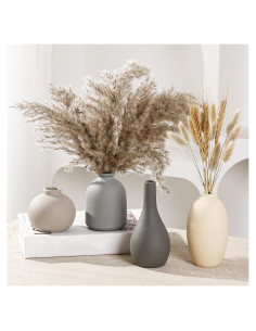 Juego de 4 Jarrones de Cerámica Tuioyoc Multicolor 8-16 cm