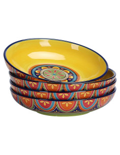 Juego de 4 Tazones de Cerámica Bico Tunisianos 1035ml