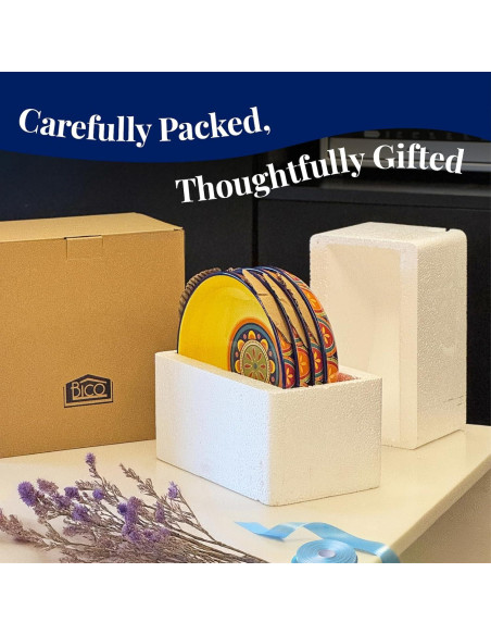 Juego de 4 Tazones de Cerámica Bico Tunisianos 1035ml