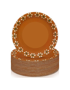 Platos Desechables de Papel Yungyan 23 cm - 100 Piezas Floral