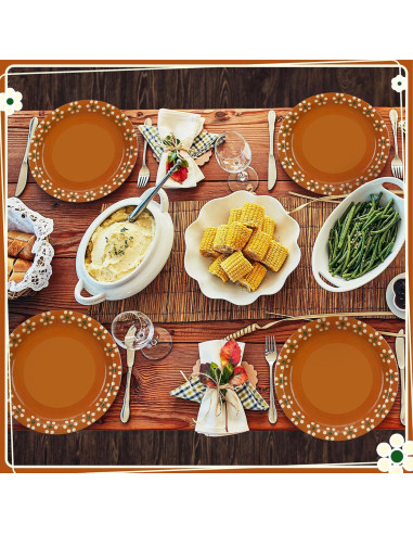 Platos Desechables de Papel Yungyan 23 cm - 100 Piezas Floral