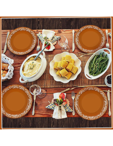 Platos Desechables Mexicanos Yungyan 100 Pcs 23 cm Floral