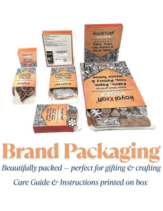 Sellos de Madera Royal Kraft BHtag0070 - Juego de 5 para Impresión 2