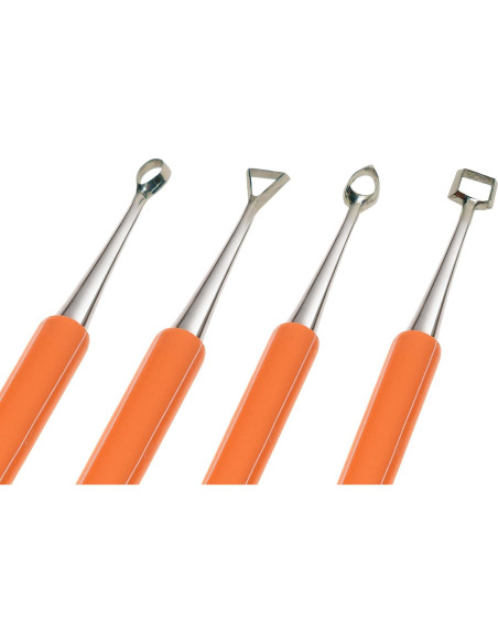 Juego de Herramientas de Tallado Xiem Tools, 4 Piezas, Acero Inoxidable