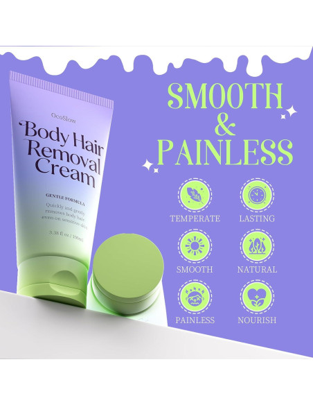 Crema Depiladora Corporal OcoSlow 156g para Piel Sensible