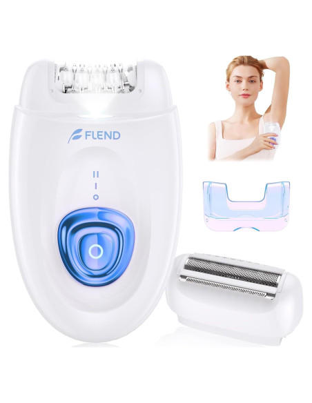 Epilador Facial 2 en 1 Flend para Mujeres con Luz LED
