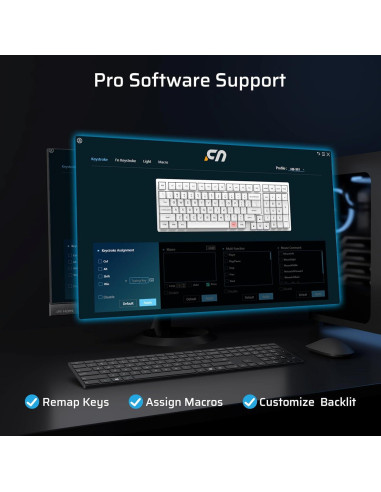 Teclado Mecánico LTC NB981 98 Teclas Retroiluminado Blanco