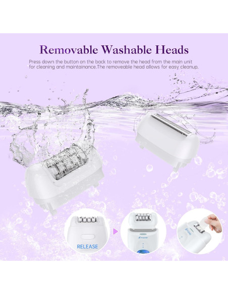 Epilador Facial 2 en 1 Flend para Mujeres con Luz LED