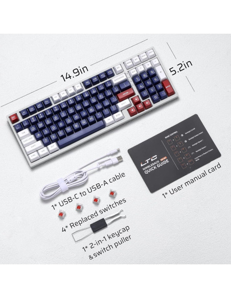 Teclado Mecánico LTC NB981 98 Teclas Retroiluminado Blanco Teclado Mecánico LTC NB981 98 Teclas Retroiluminado Blanco