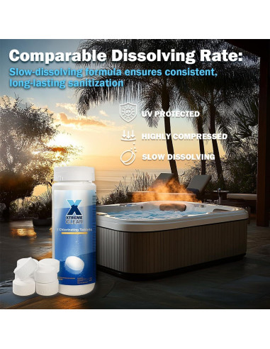 Pastillas de Cloro XtremepowerUS 0.68kg 1" para Piscinas y Spa