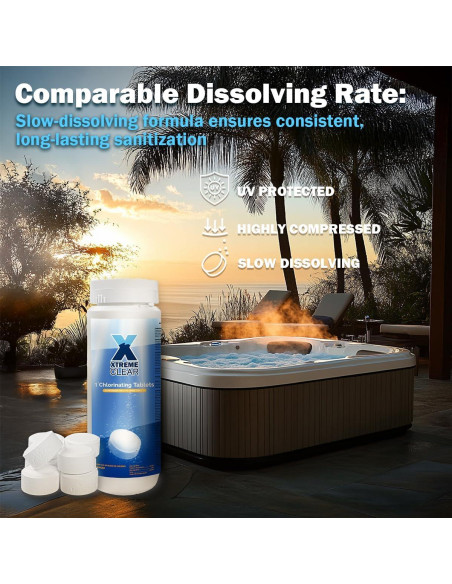 Pastillas de Cloro XtremepowerUS 0.68kg 1" para Piscinas y Spa