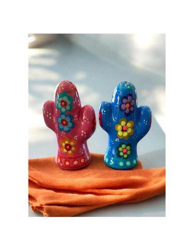 Salero y Pimentero de Cerámica Guerrero Hecho a Mano