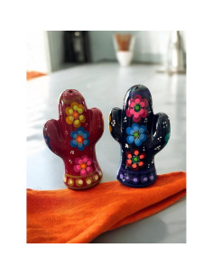 Salero y Pimentero de Cerámica Guerrero Hecho a Mano 2