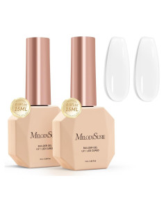 Gel Constructor para Uñas MelodySusie 2PCS 15ml Blanco Lechoso