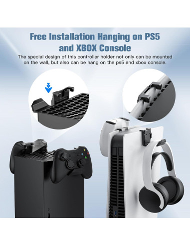 Soporte de Pared KUNSLUCK para Controladores y Auriculares