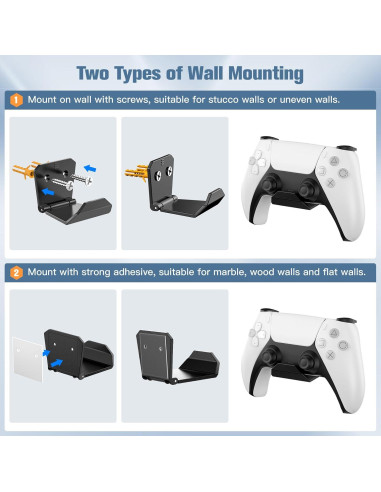 Soporte de Pared KUNSLUCK para Controladores y Auriculares
