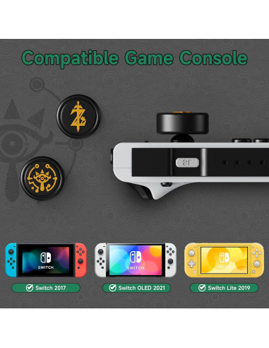 Tapas de Agarre para Pulgar JINGDU Joy Con Zelda 4PCS