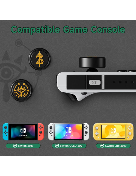 Tapas de Agarre para Pulgar JINGDU Joy Con Zelda 4PCS