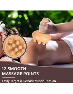 Masajeador de Madera KintKita Anticelulitis 10 cm 2