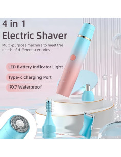 Recortadora de Vello Facial Eléctrica Fanke 4 en 1 Resistente al Agua 2