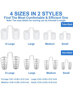 Dilatadores Nasales UyiCare para Ronquidos - 8 Clips, 4 Tamaños 2