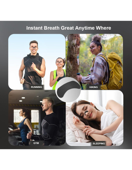 Tiras Nasales AROIC 90 Pcs Negras Antironquidos Universal