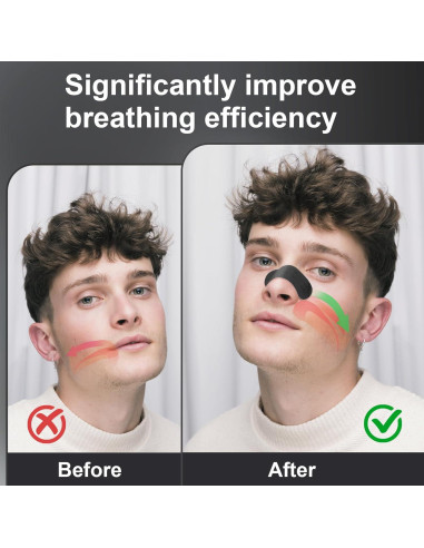 Tiras Nasales AROIC 90 Pcs Negras Antironquidos Universal