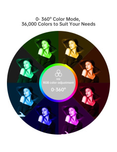 Luz de Video RGB PHOTOOLEX 4000mAh 10W 21 Efectos 2