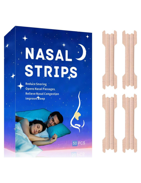 Tiras Nasales Antironquidos Hipoalergénicas MrKayll - 50 Unidades Tiras Nasales Antironquidos Hipoalergénicas MrKayll - 50 Unidades