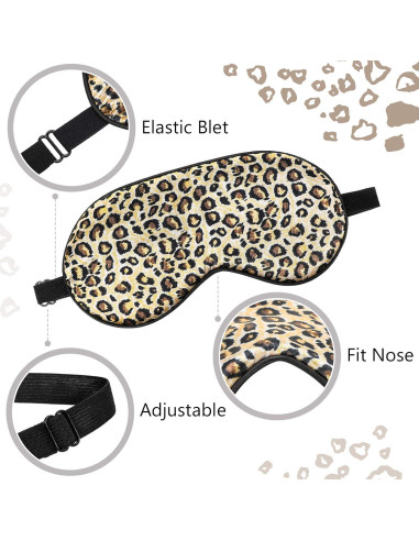 2 Máscaras de Sueño de Seda Geyoga con Correa Ajustable