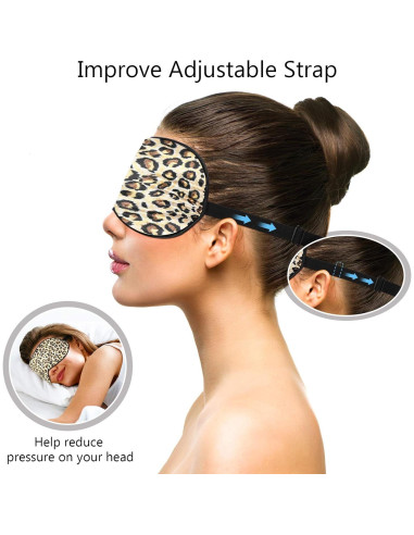 2 Máscaras de Sueño de Seda Geyoga con Correa Ajustable